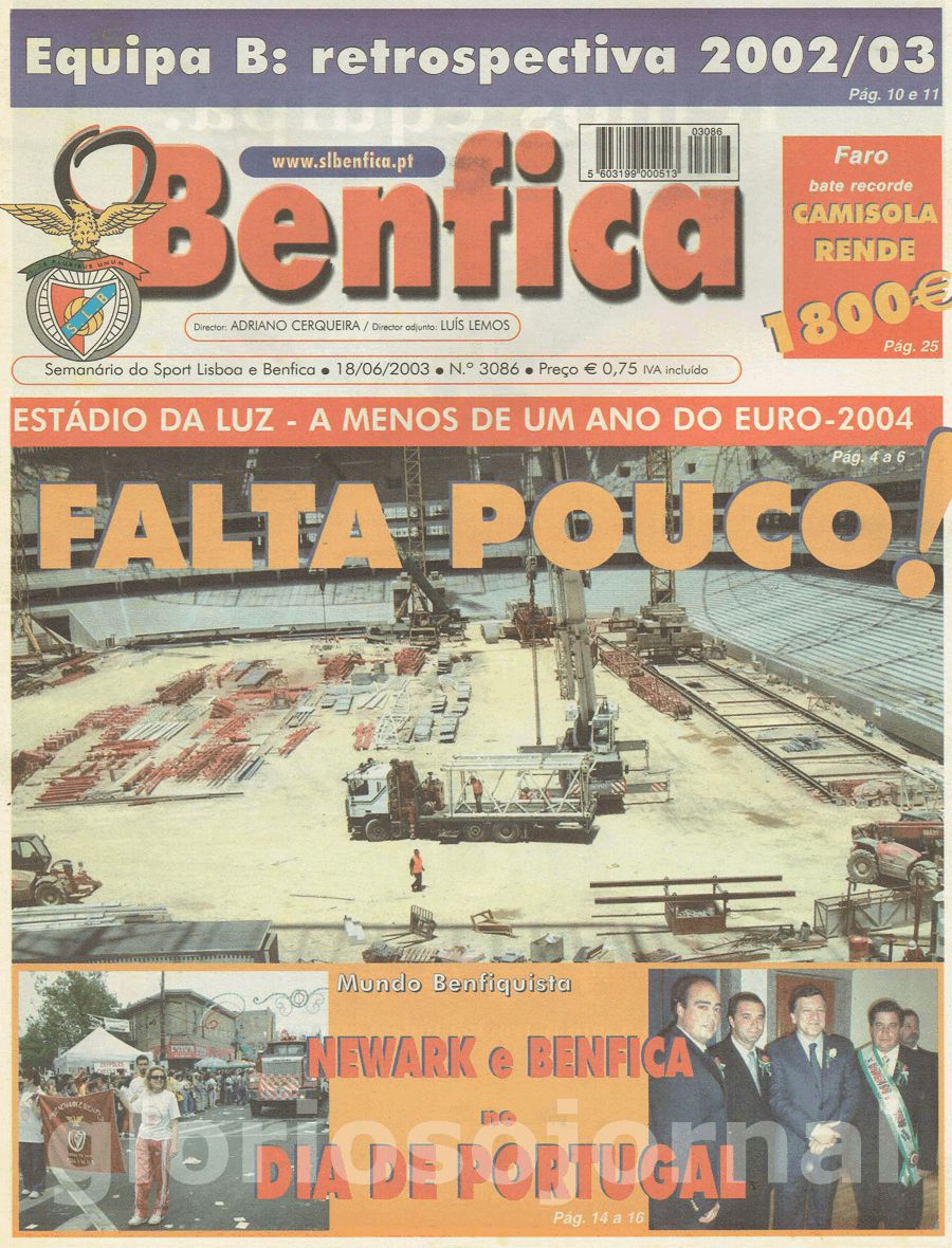 jornal o benfica 3086 2003-06-18